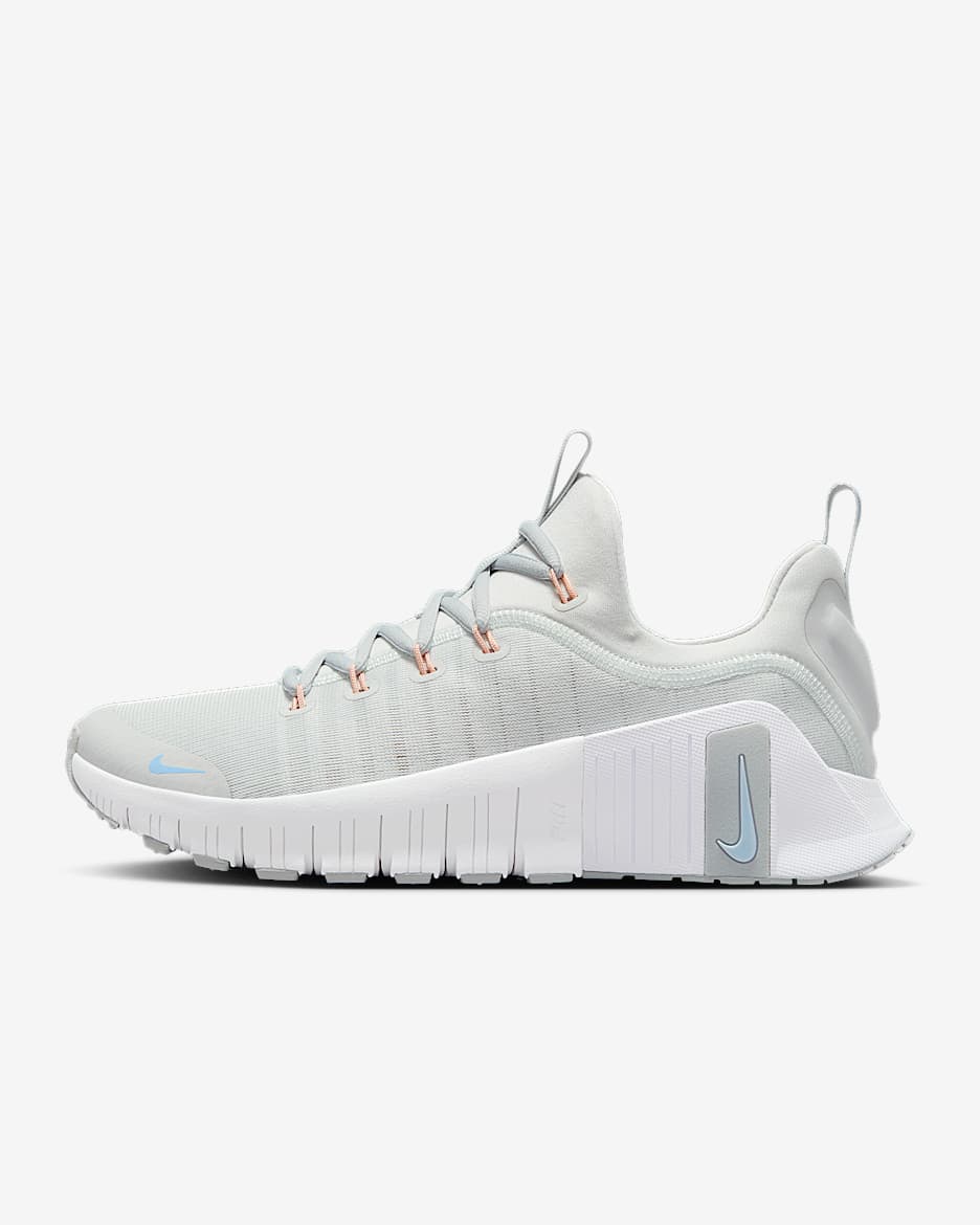 Nike Free Metcon 6 女子训练鞋 - 尘光子色/浅烟灰/山峰白/金属银