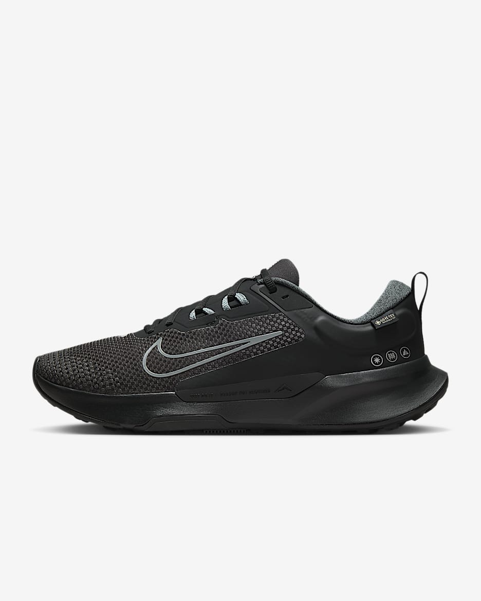 Nike Juniper Trail 2 GORE-TEX 男子防水越野跑步鞋 - 黑/煤黑/冷灰