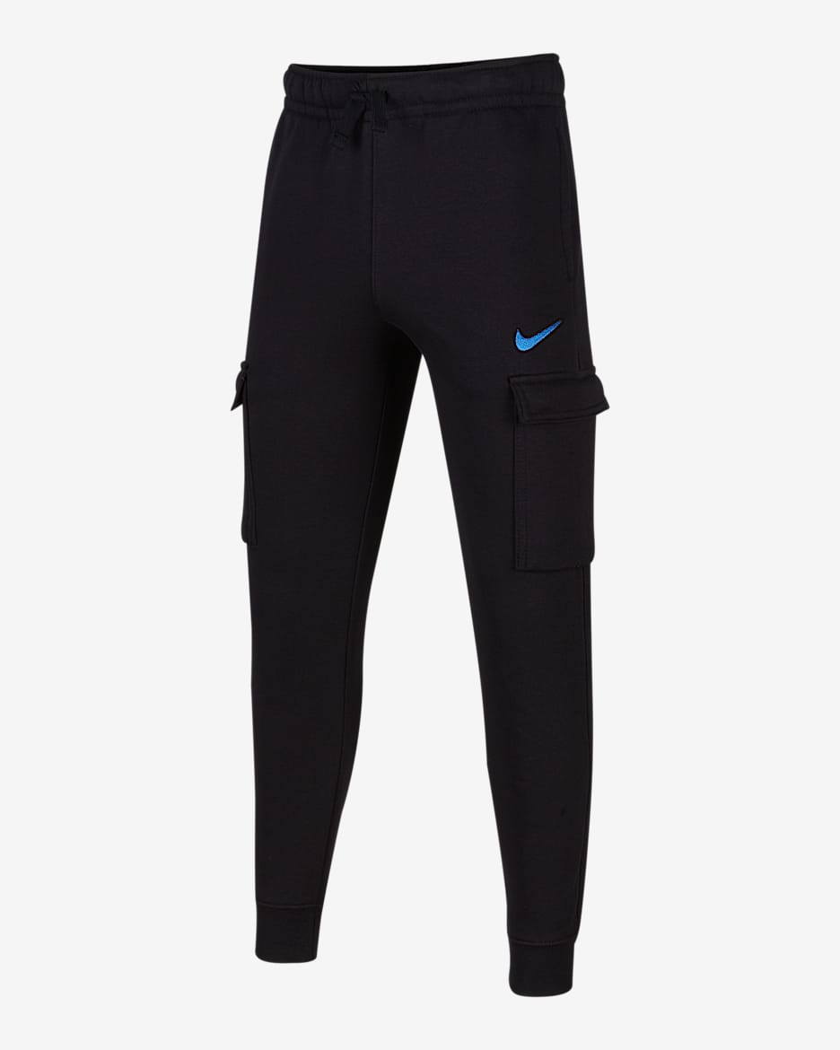 Nike Sportswear Club 大童（男孩）工装长裤 - 黑
