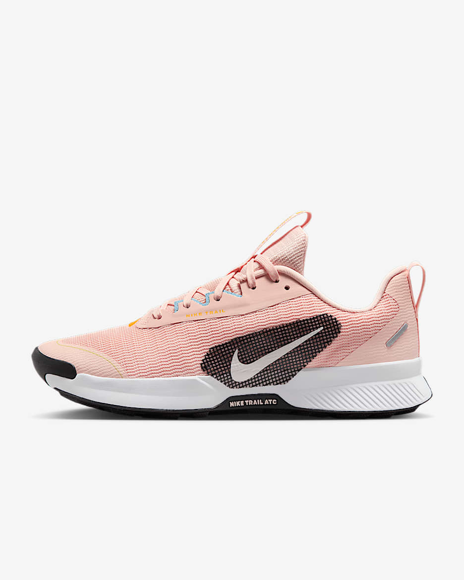 Nike Juniper Trail 3 女子户外越野跑步鞋 - 水洗珊瑚红/大学金/黑/幻影灰白