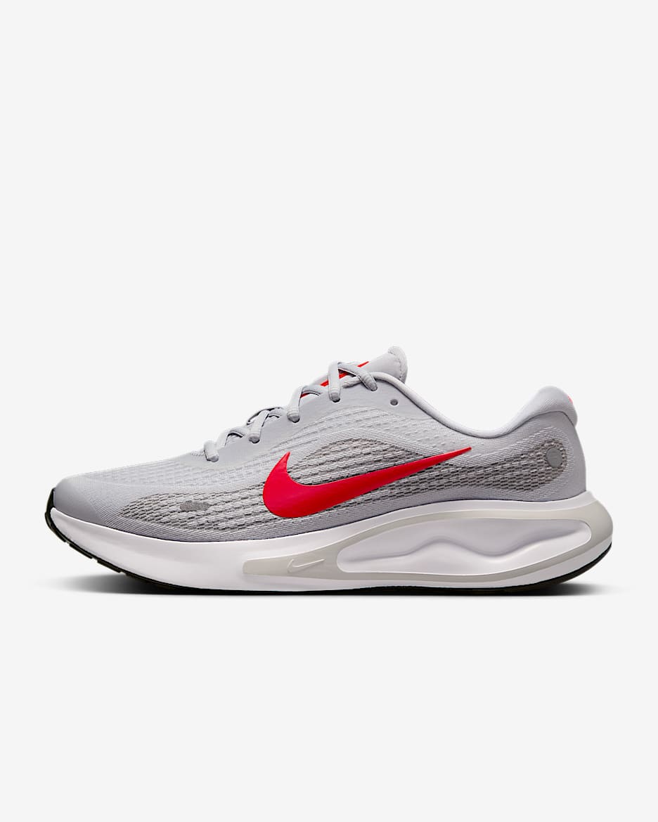 Nike Journey Run 男子透气公路跑步鞋 - 白金色/白色/黑/亮深红