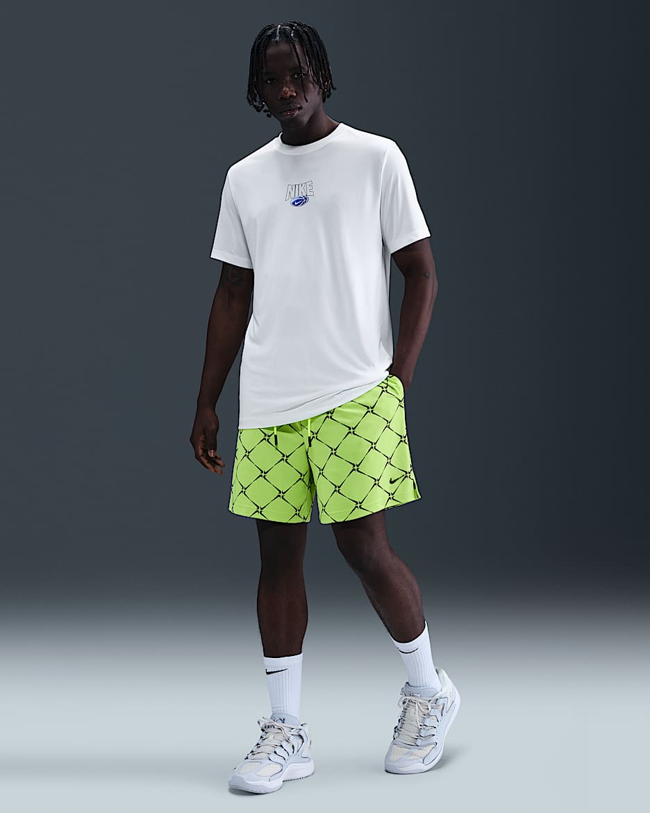 Nike Dri-FIT 男子速干篮球短裤 - 荧光黄/黑/黑