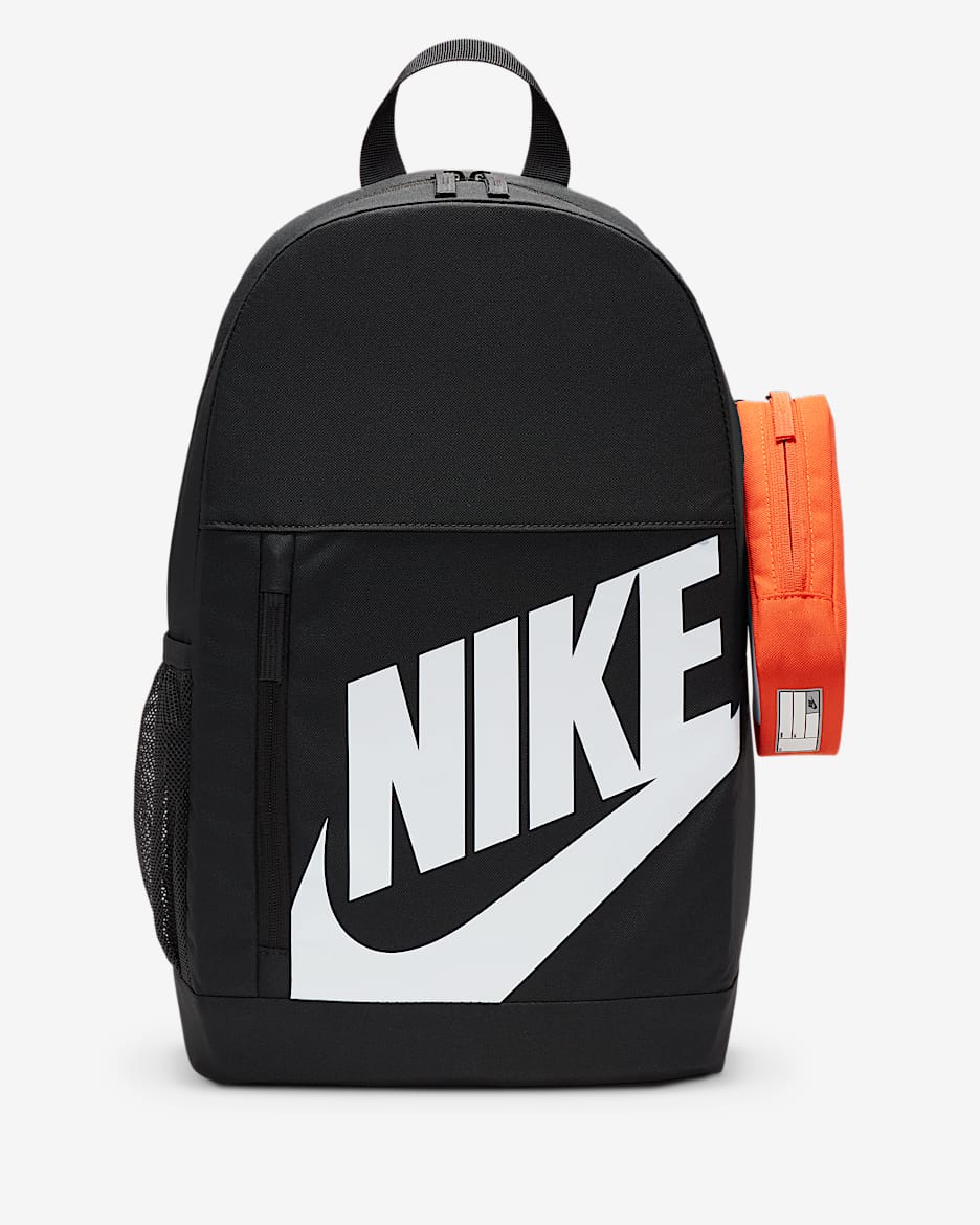 Nike Elemental 儿童双肩包 - 暗烟灰/橙色/白色