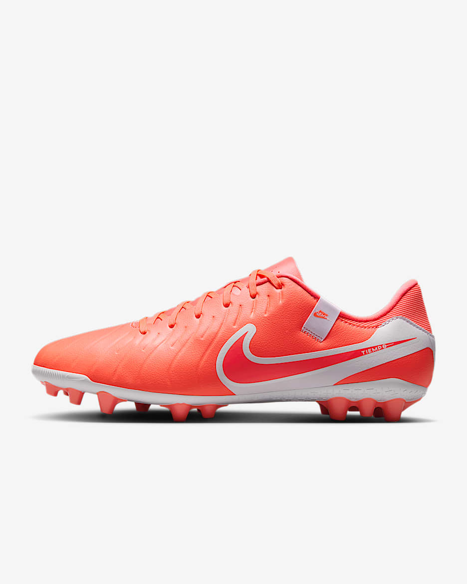 Nike Tiempo Legend 10 Academy 耐克传奇系列人造草地低帮足球鞋 - 火山岩红/白色