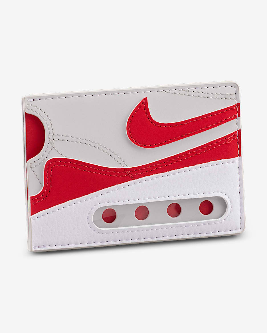 Nike Icon Air Max 1 卡包 - 浅灰/白色/大学红