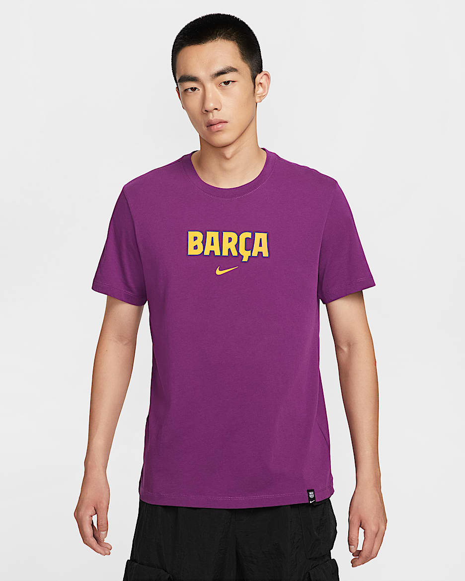 巴萨（巴塞罗那足球俱乐部）Nike 男子足球T恤 - 葡萄紫