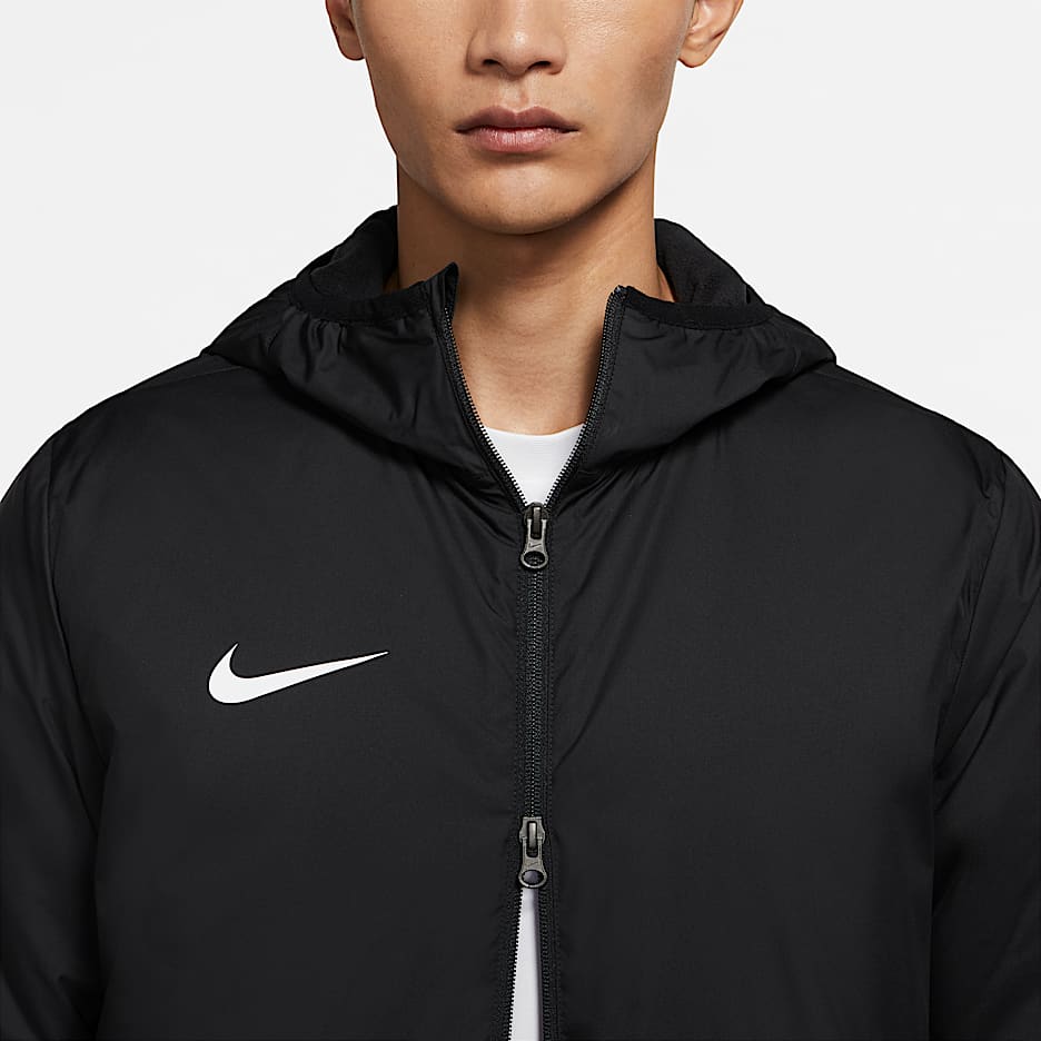 Nike Repel Park 男子拒水足球保暖棉服夹克 - 黑/白色