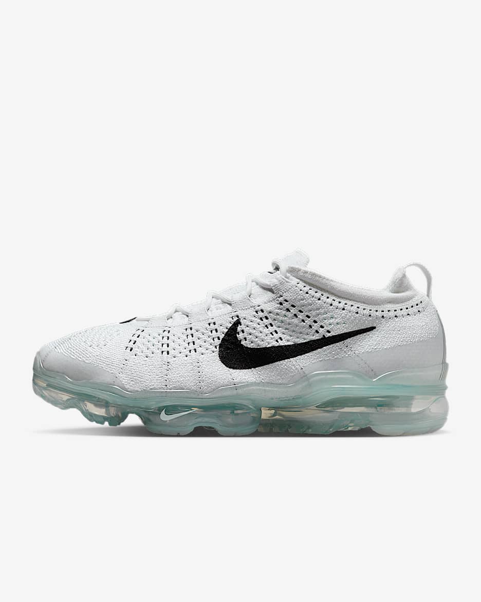 Nike Air VaporMax 2023 Flyknit 男子透气运动鞋 - 白色/白色/白金色/黑