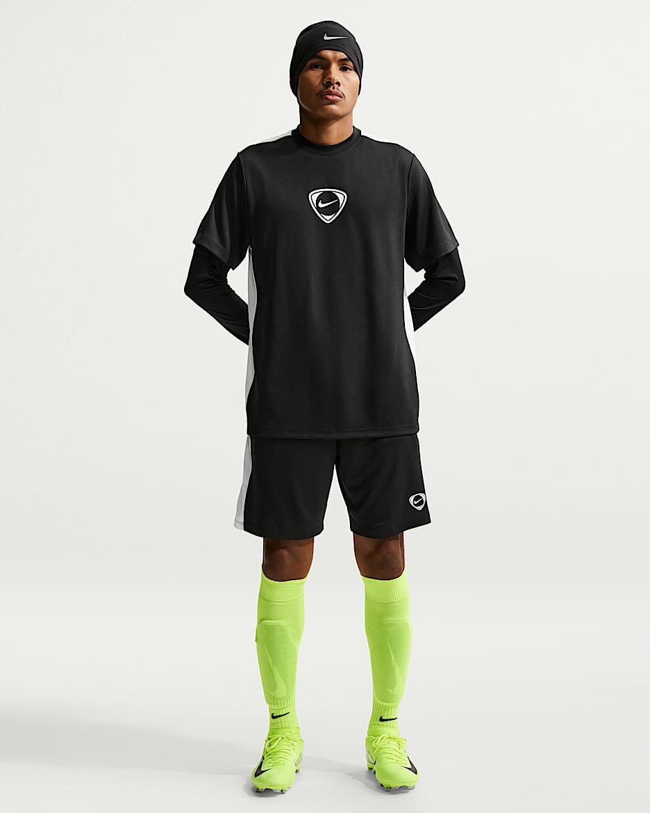 Nike Academy+ Dri-FIT 男子速干足球短裤 - 黑/白色/白色