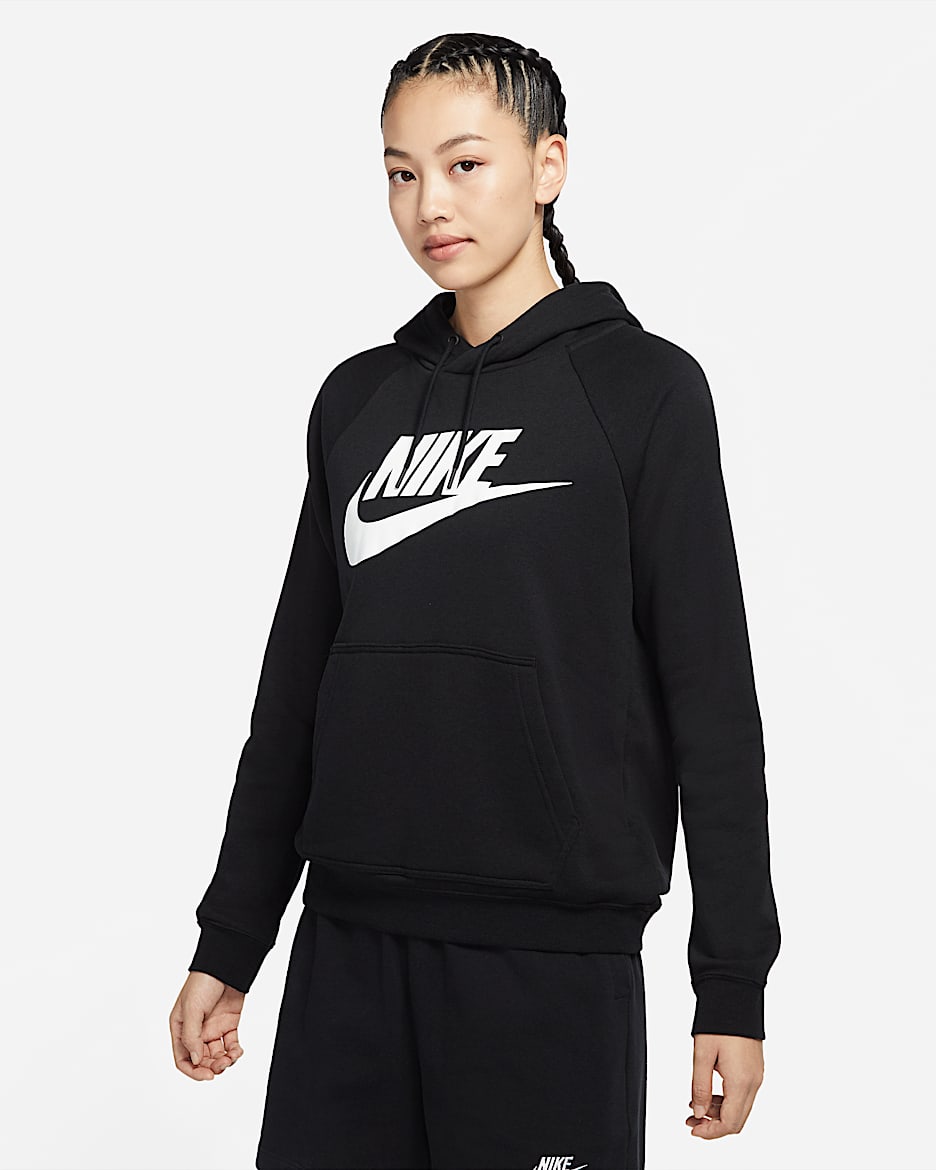 Nike Sportswear Rally 女子连帽衫 - 黑/黑/白色