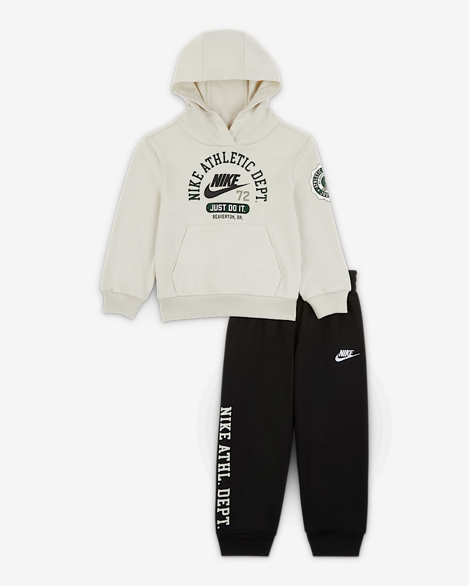Nike Sportswear 婴童法式毛圈连帽衫和长裤套装 - 黑