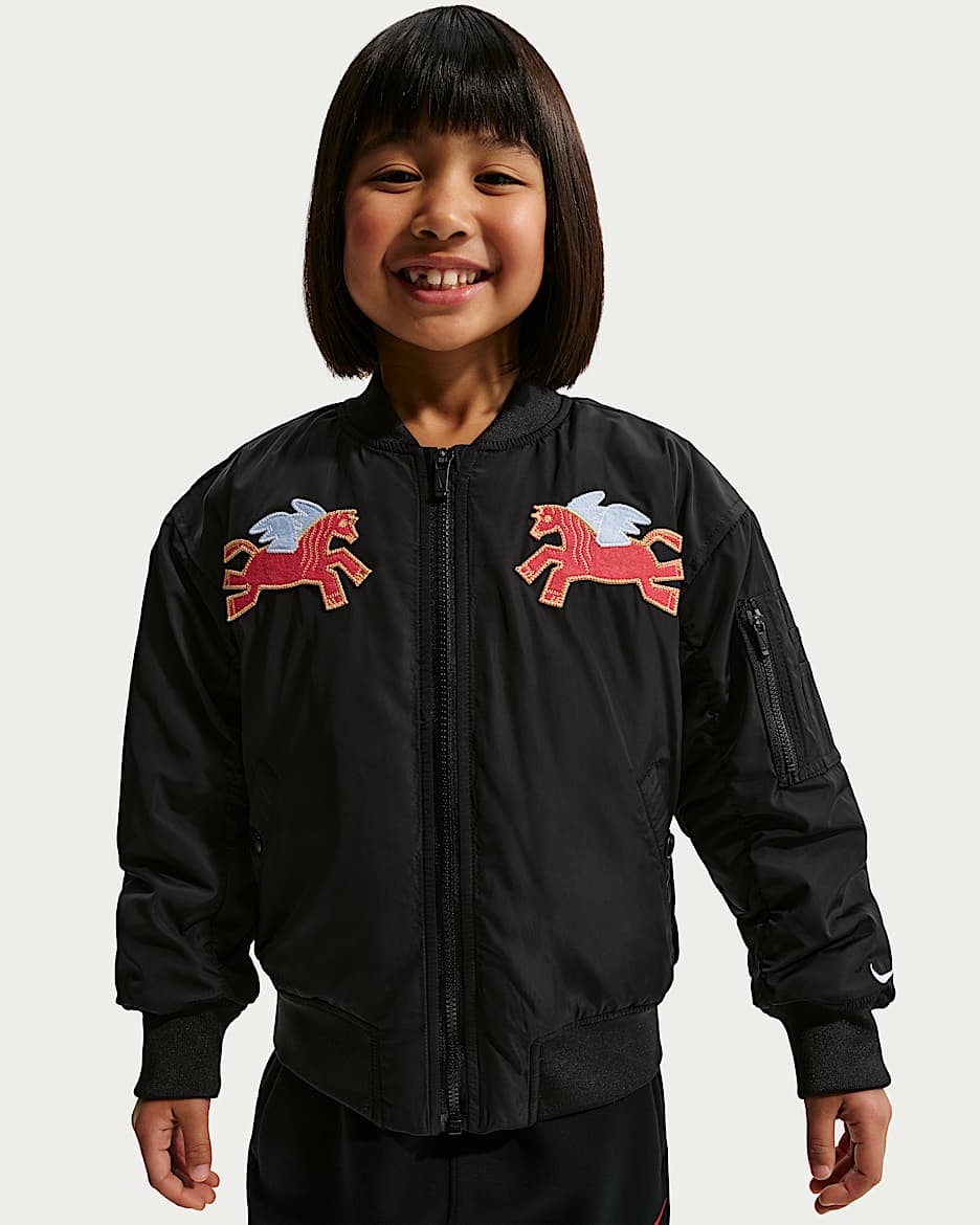 Nike 马年限定脱缰系列新年款幼童夹克 - 黑