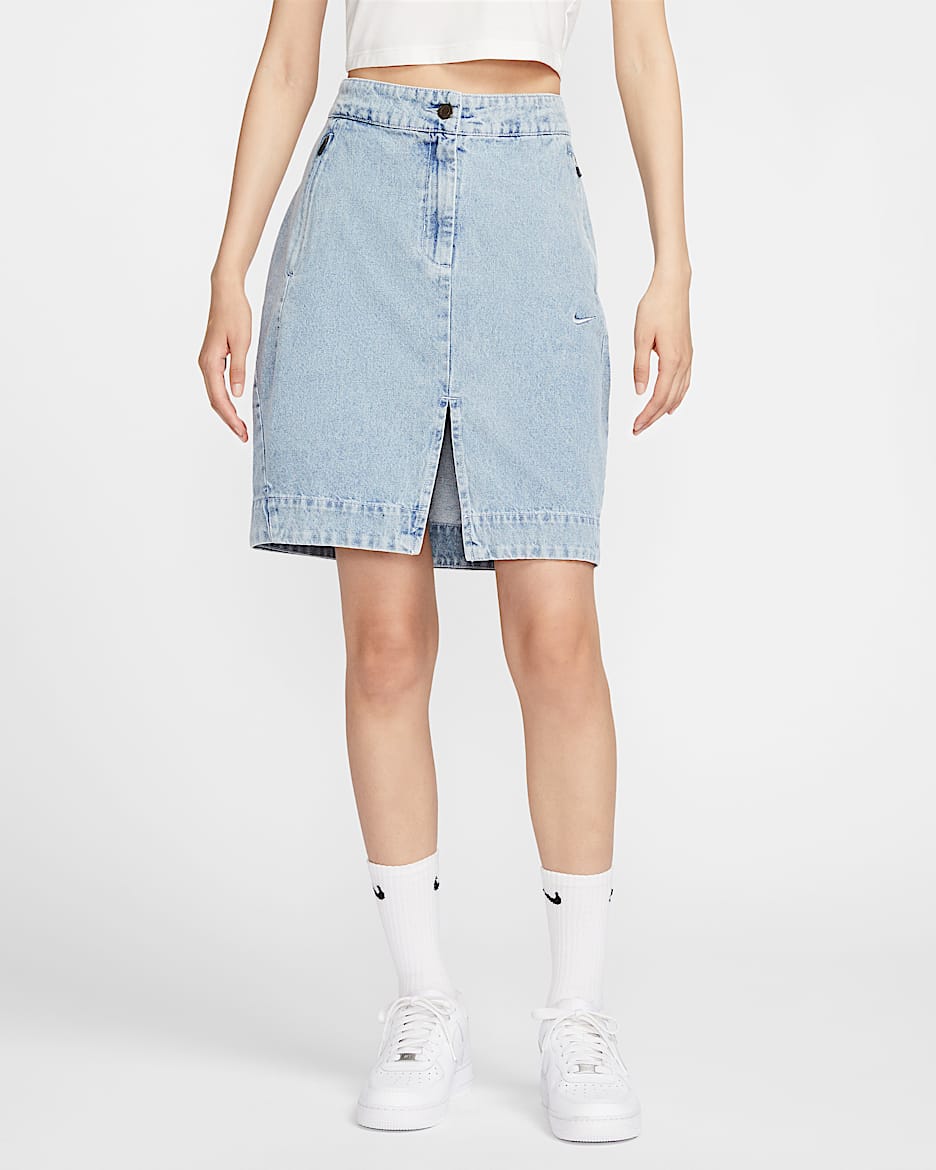 Nike Sportswear 女子牛仔半身裙 - 浅军械蓝