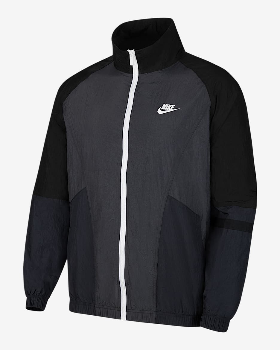 Nike Sportswear 男子无衬里夹克 - 煤黑/黑/灰黑/白色