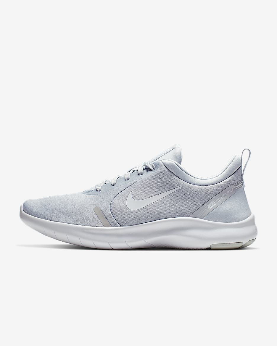 Nike Flex Experience RN 8 女子跑步鞋 - 白色/白金色/狼灰/白色