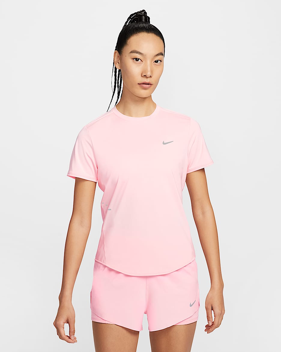 Nike Swift Dri-FIT 女子速干短袖跑步上衣 - 大气浅粉