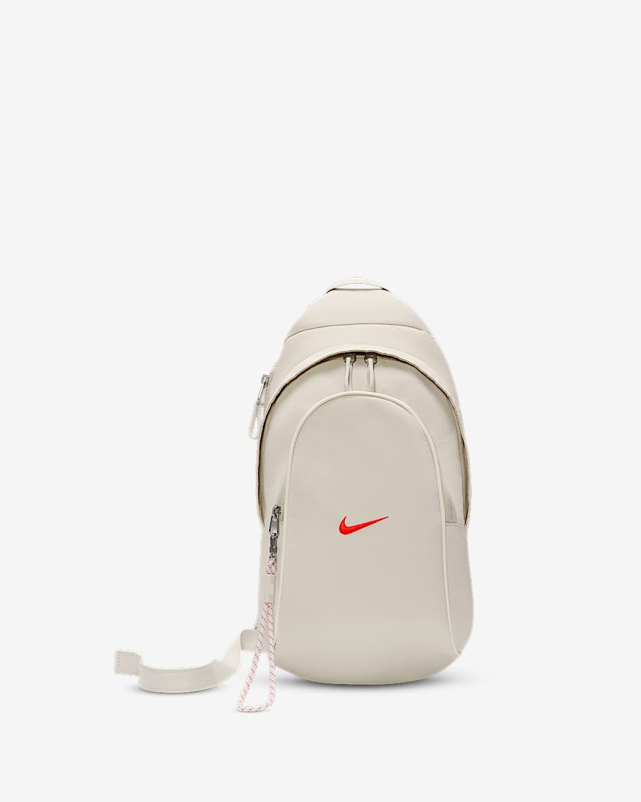 Nike Sportswear Essentials 胸包 - 浅骨色/帆白/亮深红