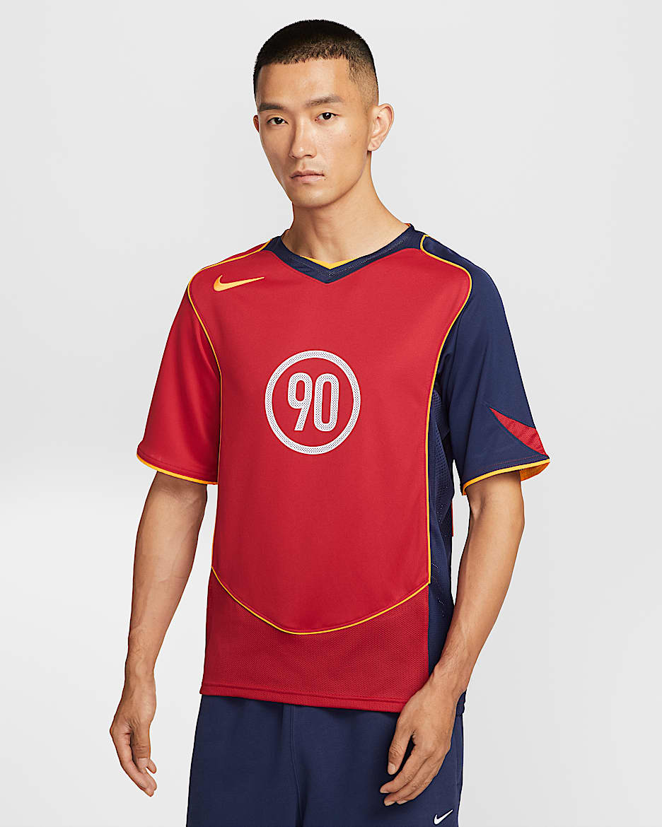 Nike Total 90 Dri-FIT 男子速干足球球衣 - 健身红/深藏青/大学金/大学金