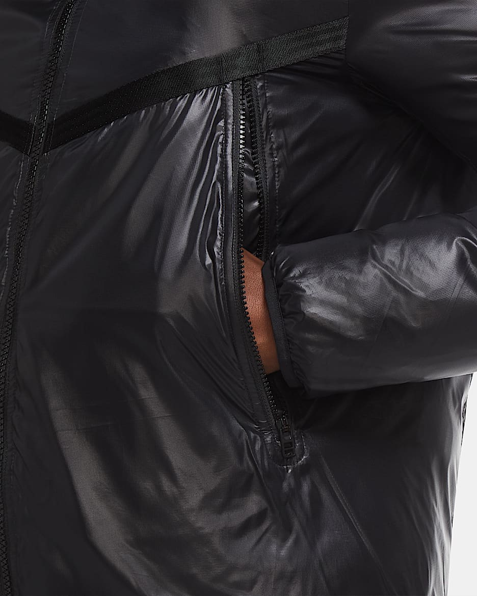 Nike Sportswear Synthetic-Fill Windrunner 男子夹克 - 黑/白色/黑/黑