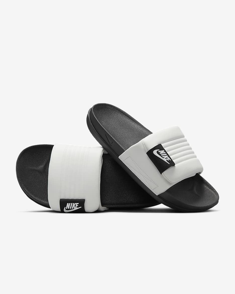 Nike Offcourt Adjust 男子魔术贴拖鞋 - 山峰白/黑/山峰白