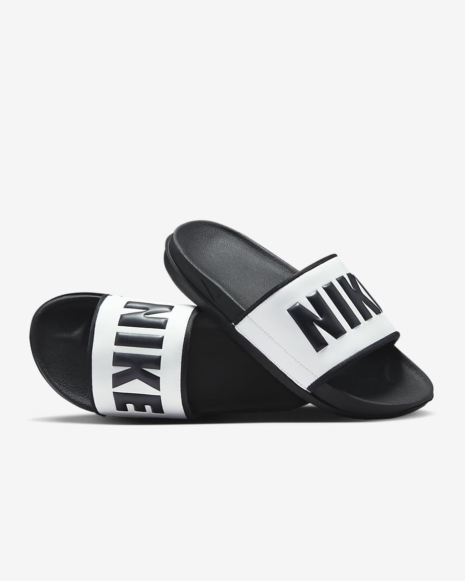 Nike Offcourt 女子柔软舒适拖鞋 - 黑/山峰白/黑