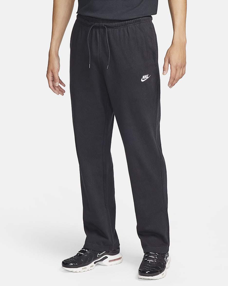 Nike Sportswear Club 男子针织长裤 - 黑/白色