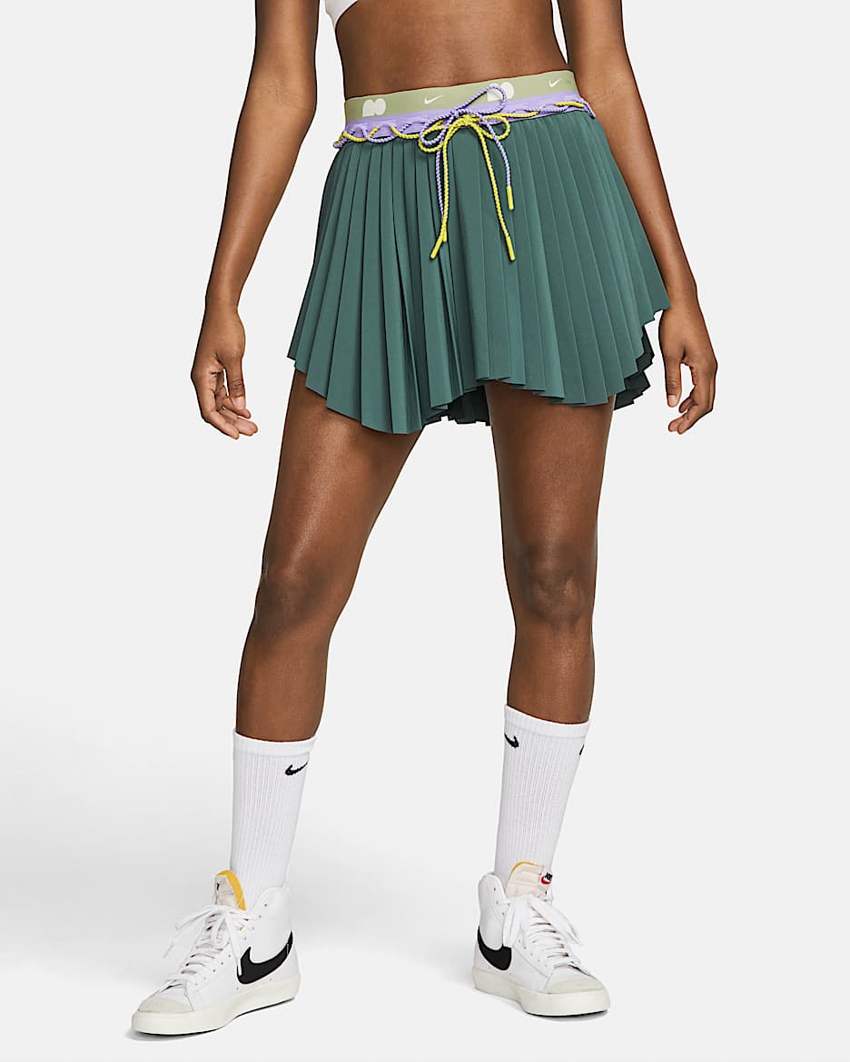 Naomi Osaka 女子短裙 - 褪色杉木绿/椰奶色