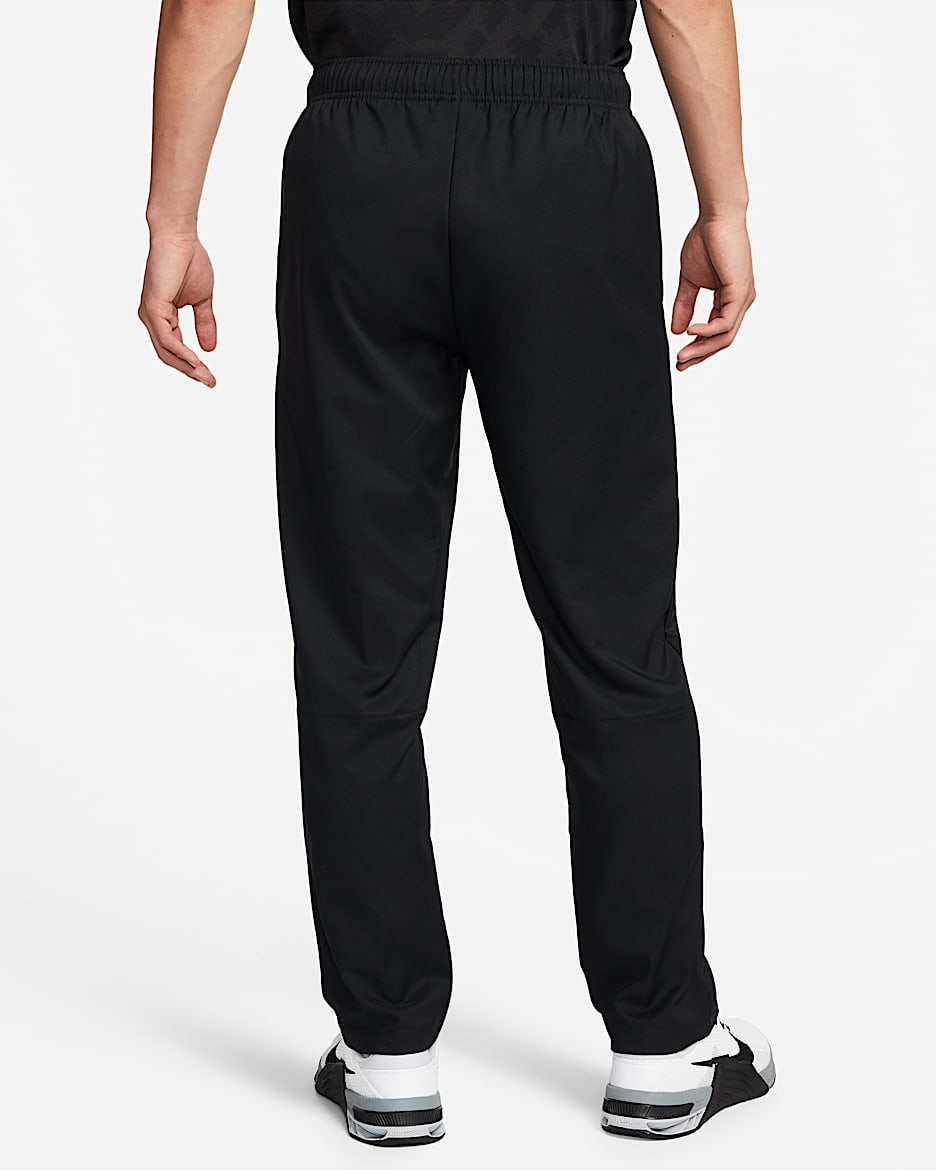 Nike Dri-FIT 男子梭织训练长裤 - 黑/黑