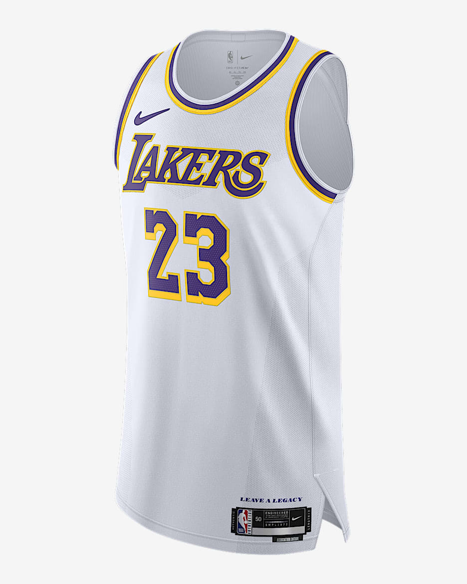 洛杉矶湖人队勒布朗·詹姆斯 (LeBron James) Association Edition Nike Dri-FIT ADV NBA Authentic Jersey 男子速干球衣 - 白色
