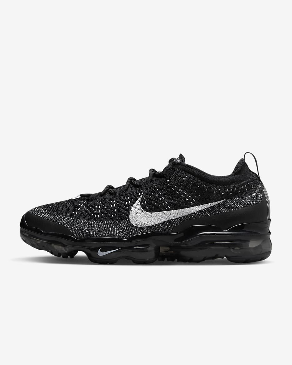 Nike Air VaporMax 2023 Flyknit 男子透气运动鞋 - 黑/白色/黑/白色