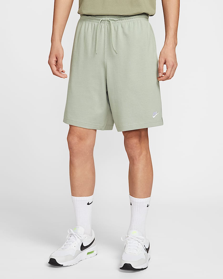 Nike Club 男子针织短裤 - 地平线绿/白色