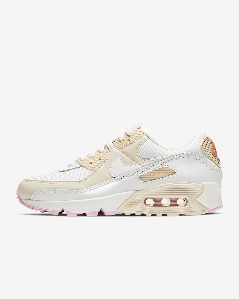 Nike Air Max 90 女子运动鞋 - 山峰白/红古铜/浅土褐/金属山峰白