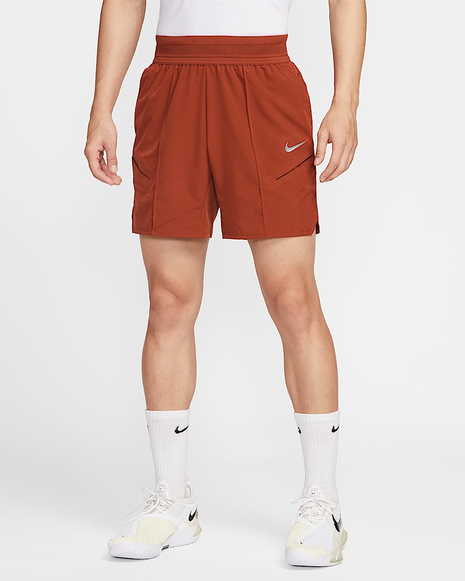 NikeCourt Slam Dri-FIT 男子速干网球短裤 - 暗橙色