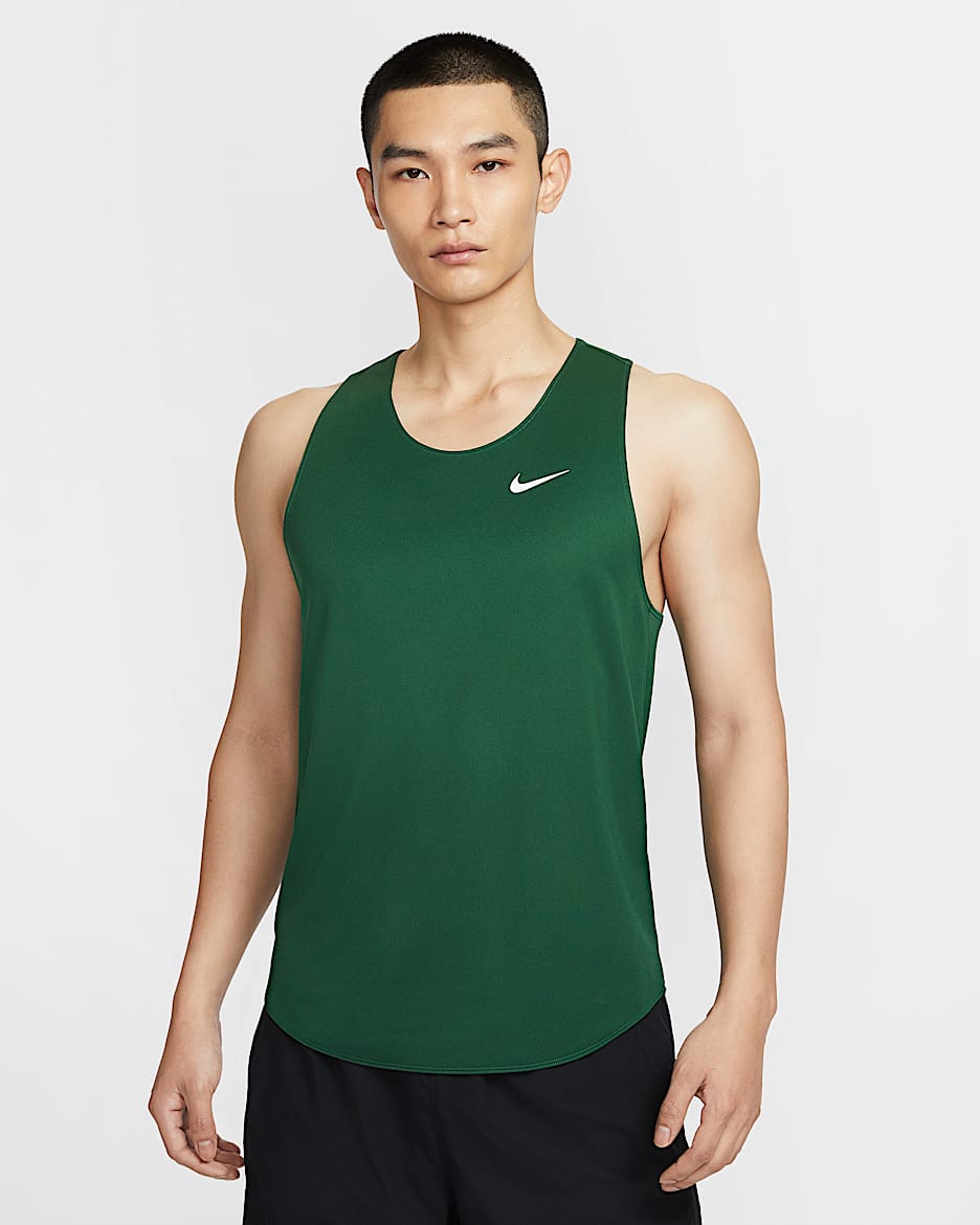 Nike Dri-FIT Stock Fast 男子速干背心 - 峡谷绿
