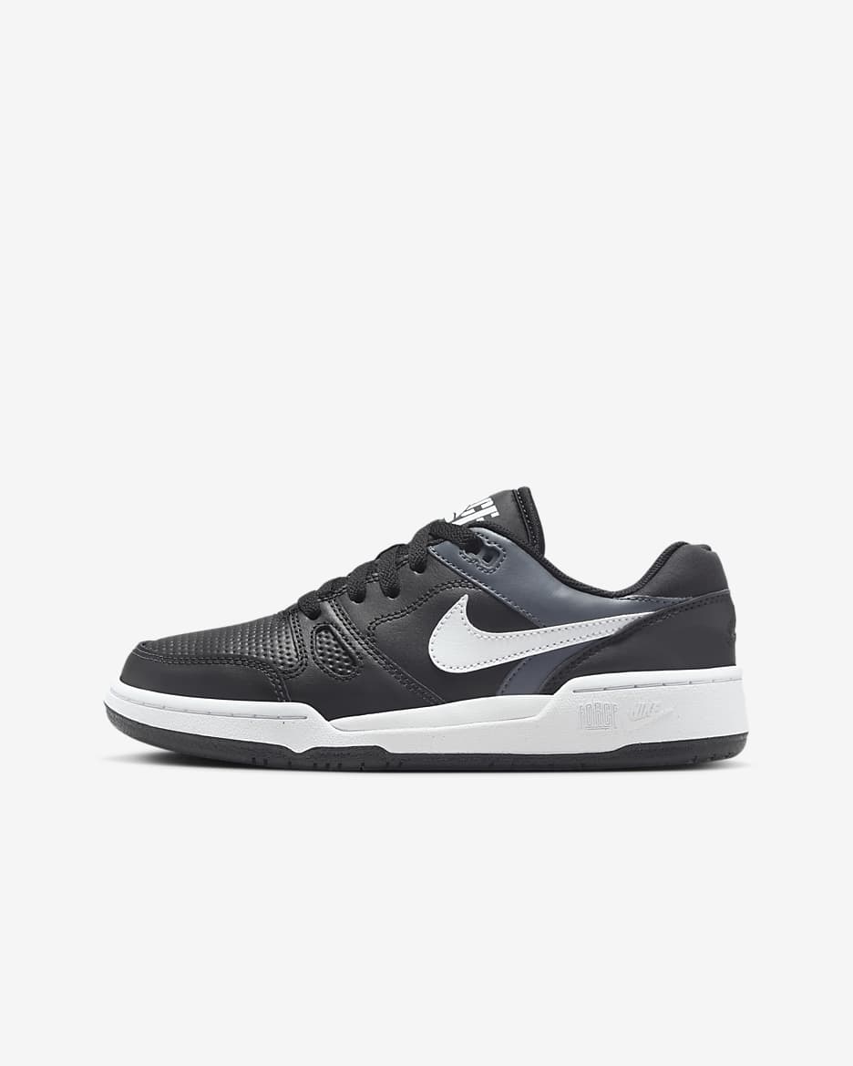 Nike Full Force Low 大童运动鞋 - 黑/煤黑/帆白/白色