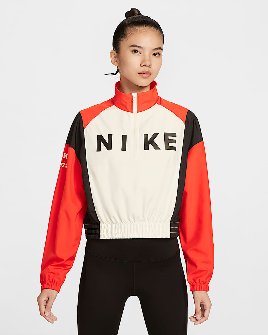 Nike Sportswear 女子梭织轻便型上衣 - 帆白/热情红/黑