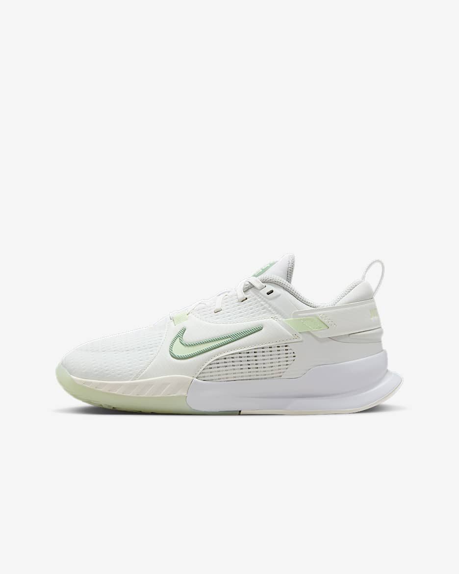 Nike Crosscourt 六边形小将大童运动鞋 - 山峰白/温和灰绿/浅银/浅荧光黄