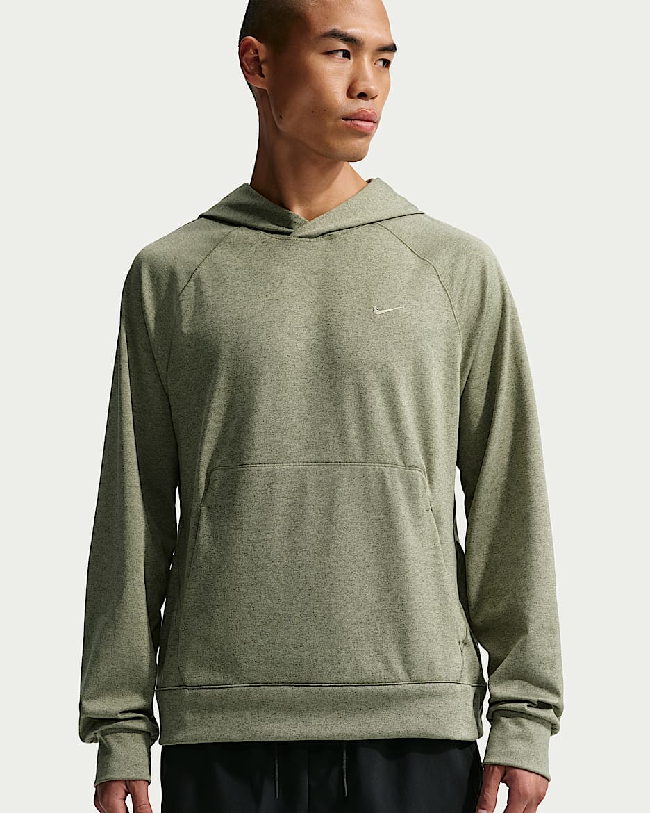 Nike Primary NanoKnit Dri-FIT 男子速干百搭套头连帽衫防晒衣 - 浅军绿/中橄榄绿/调色/浅军绿