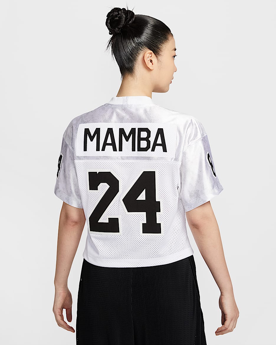 Kobe 科比女子速干美式橄榄球球衣 - 白色/黑