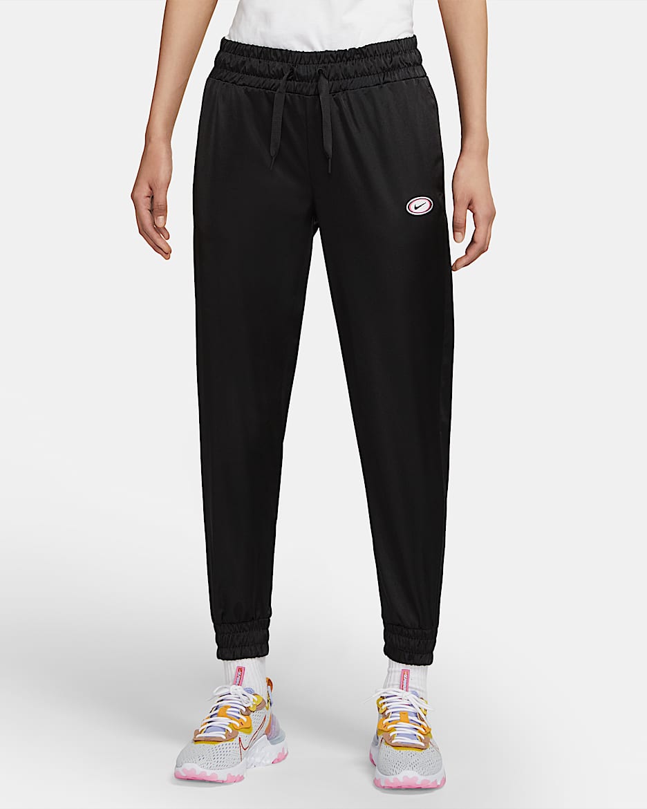 Nike Sportswear 女子缎面长裤 - 黑