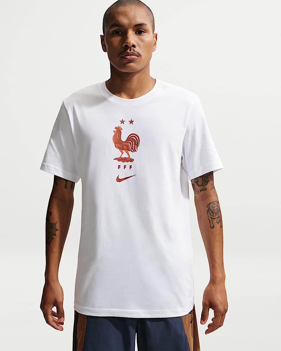 法国队 Nike 男子足球T恤 - 白色