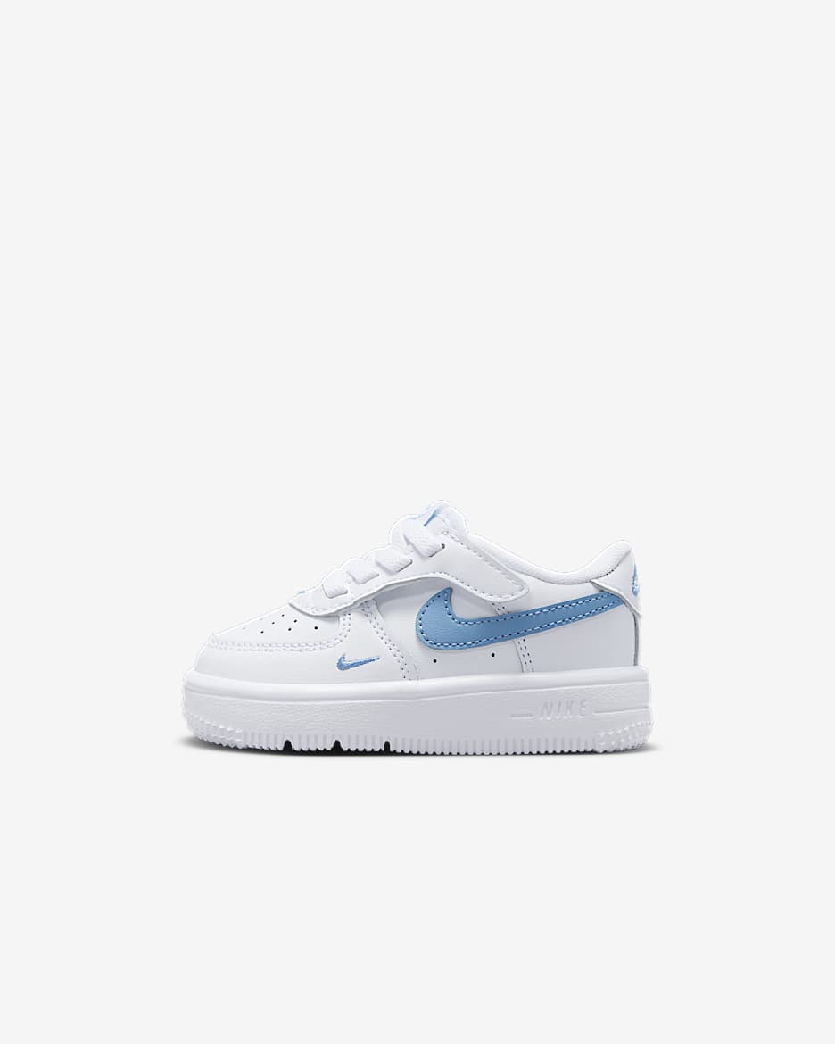 Nike Force 1 Low EasyOn 婴童运动鞋 - 白色/工作蓝