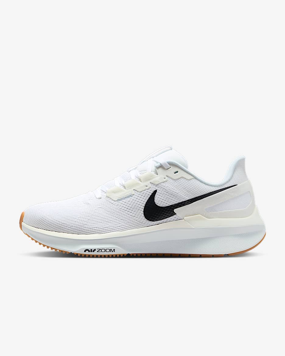 Nike Structure 25 耐克稳程男子公路跑步鞋 - 白色/帆白/紫蓝/煤黑