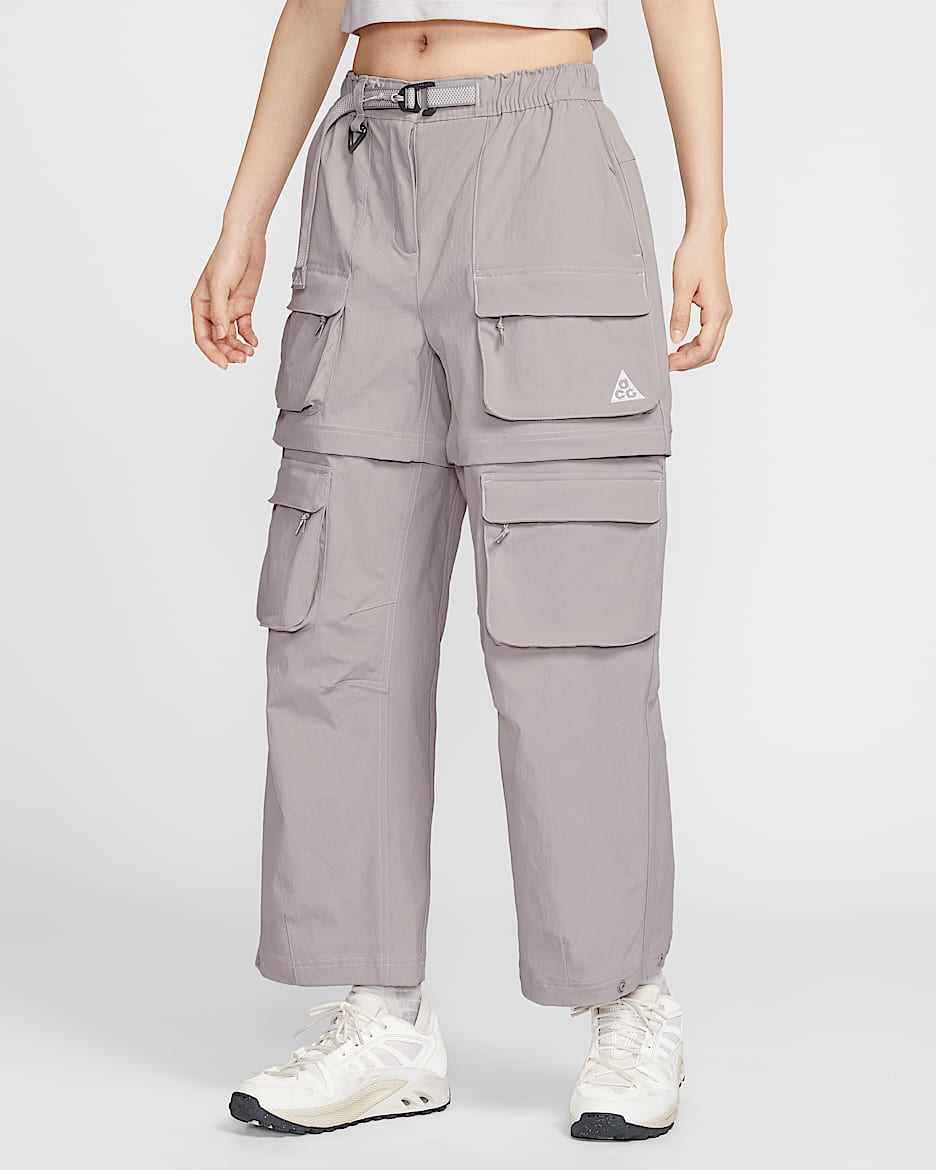 Nike ACG "Smith Summit" 女子拒水可拆式拉链长裤 - 大学灰/雾灰/尘光子色/山峰白