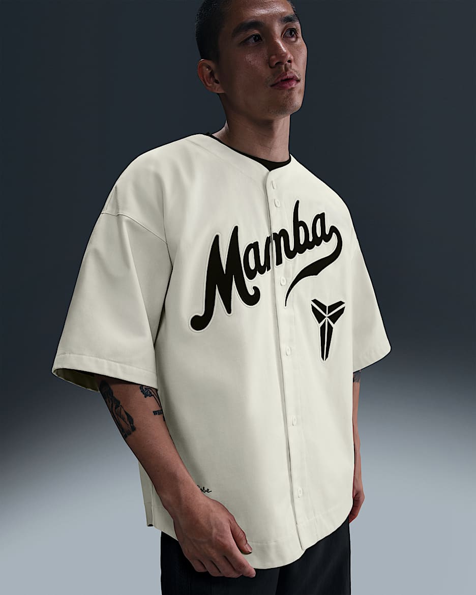 Kobe 科比男子棒球上衣 - 帆白/黑