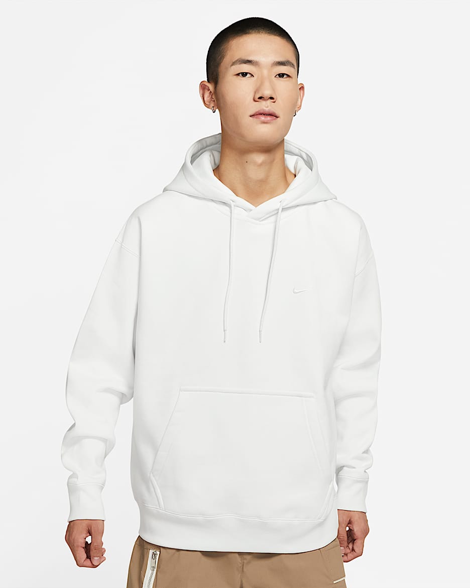 Nike Solo Swoosh 男子加绒连帽衫 - 山峰白/白色