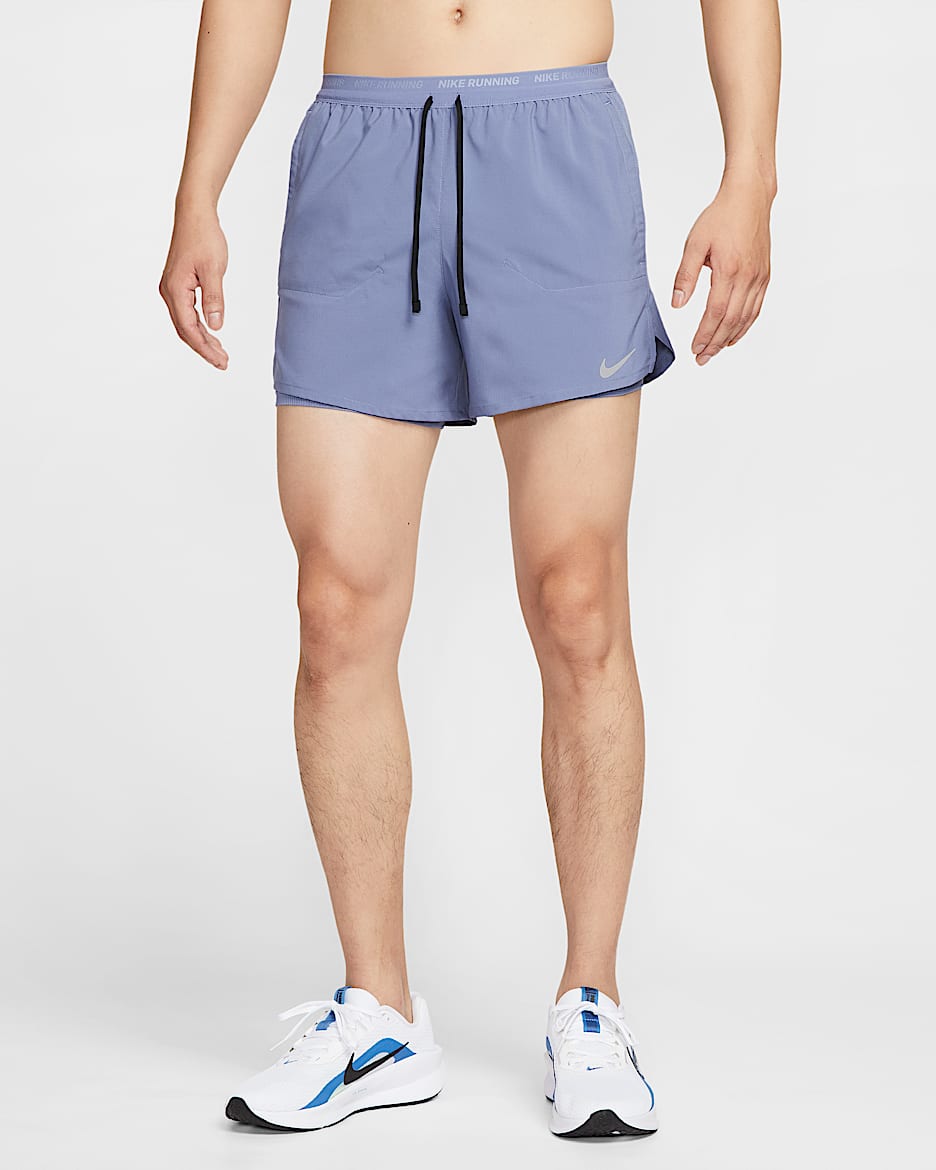 Nike Stride Dri-FIT 男子速干二合一跑步短裤 - 世界靛青/世界靛青/黑