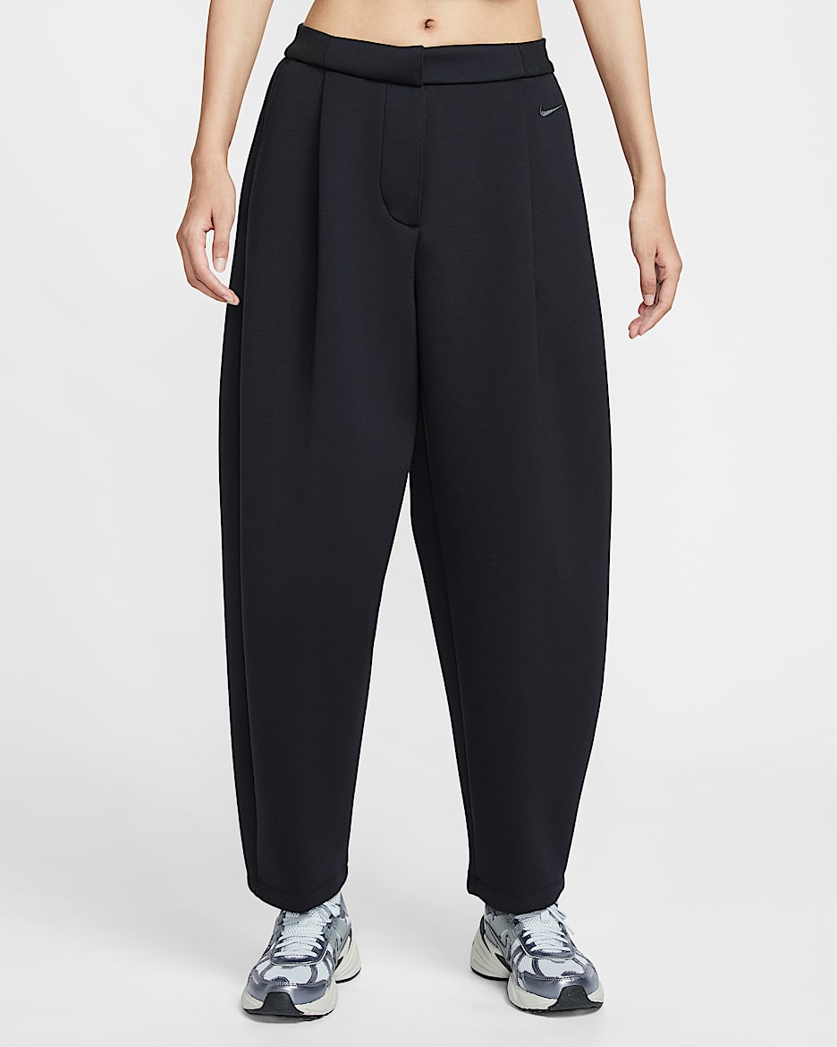 Nike Sportswear Modern Fleece 女子中腰宽松长裤 - 黑/煤黑