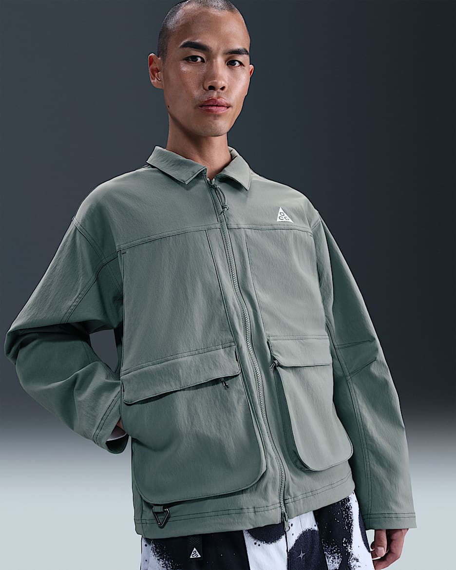 Nike ACG "Smith Summit" 男子防晒拒水夹克 - 土绿/海藻绿/加农绿/山峰白