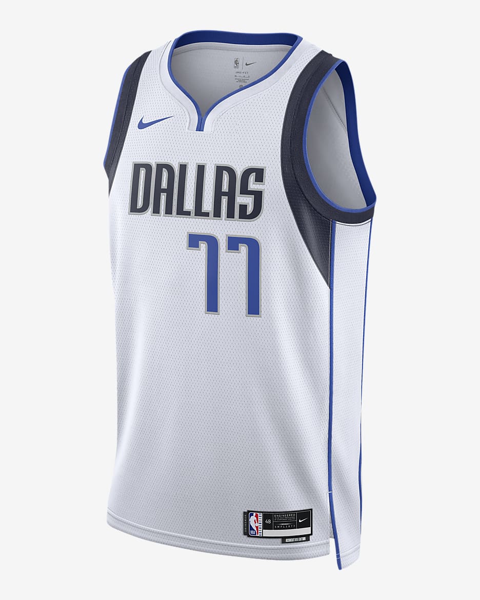达拉斯独行侠队 Association Edition Nike Dri-FIT NBA Swingman Jersey 男子速干球衣 - 白色